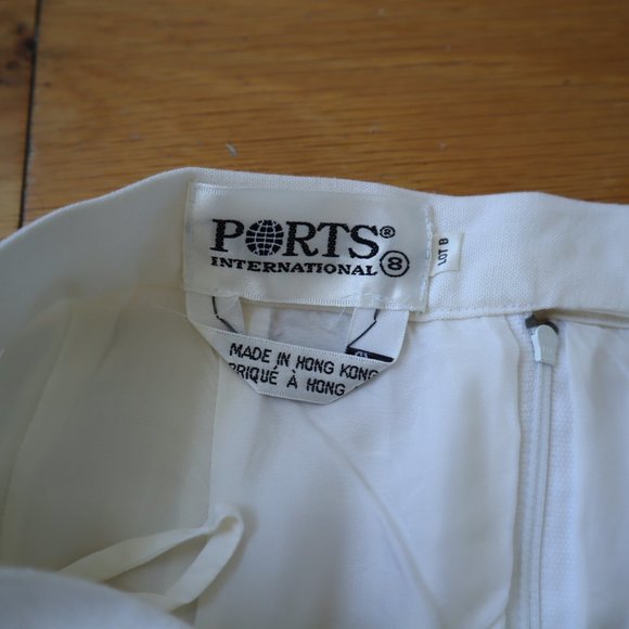 Vintage Ports International White Skirt, Size 8 - Picture 14 of 16